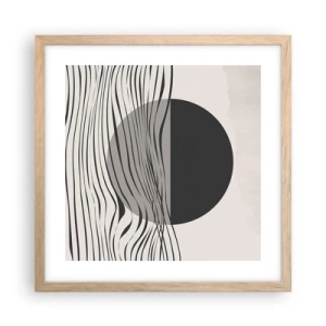 Plakat w ramie jasny dąb - Kompozycja połowiczna - 40x40 cm