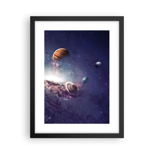 Plakat w czarnej ramie - Układ słoneczno-taneczny - 30x40 cm
