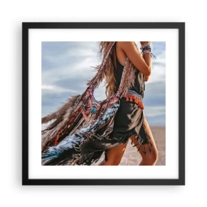 Plakat w czarnej ramie - Dziewczyna szamana - 40x40 cm