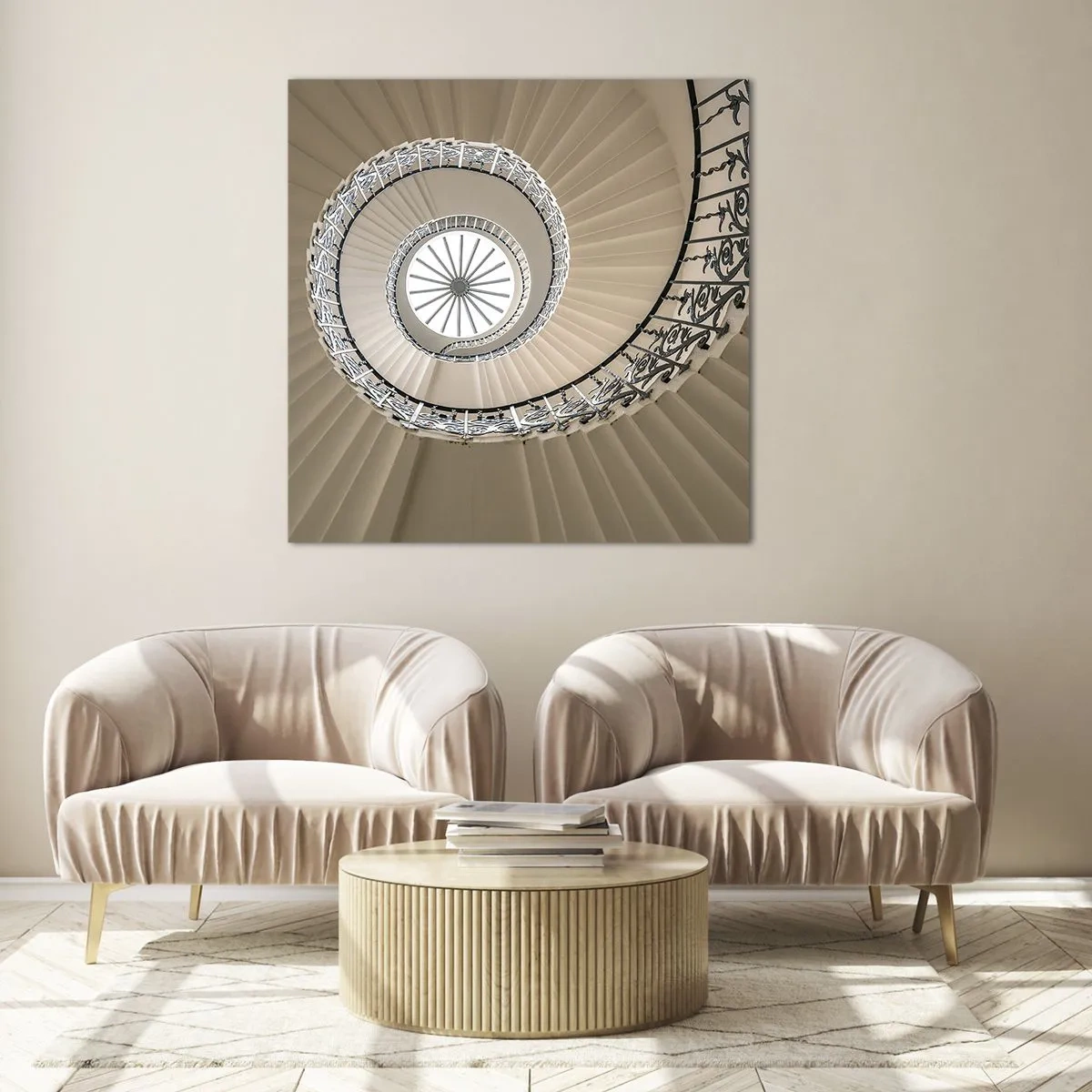 Obraz na szkle - W środku muszli - 70x70 cm