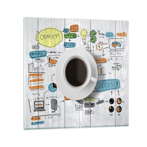 Obraz na szkle - Czas na przerwę - 60x60 cm