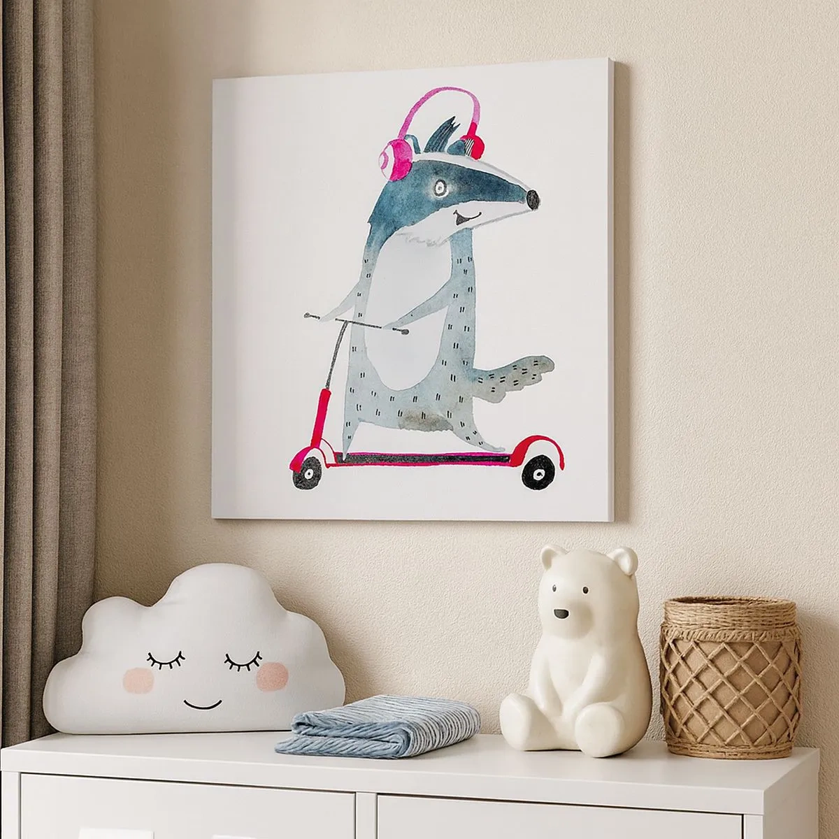 Obraz na płótnie - Borsucze radości - 30x30 cm