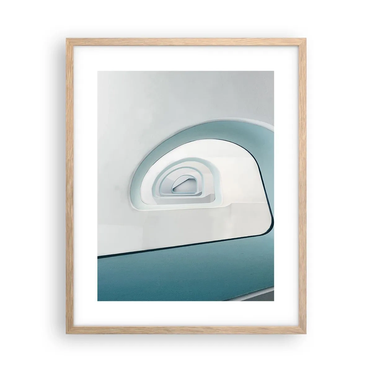 Plakat w ramie jasny dąb - Do dna błękitu - 40x50 cm