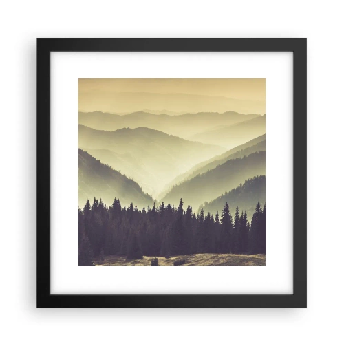 Plakat w czarnej ramie - Za siedmioma górami… - 30x30 cm
