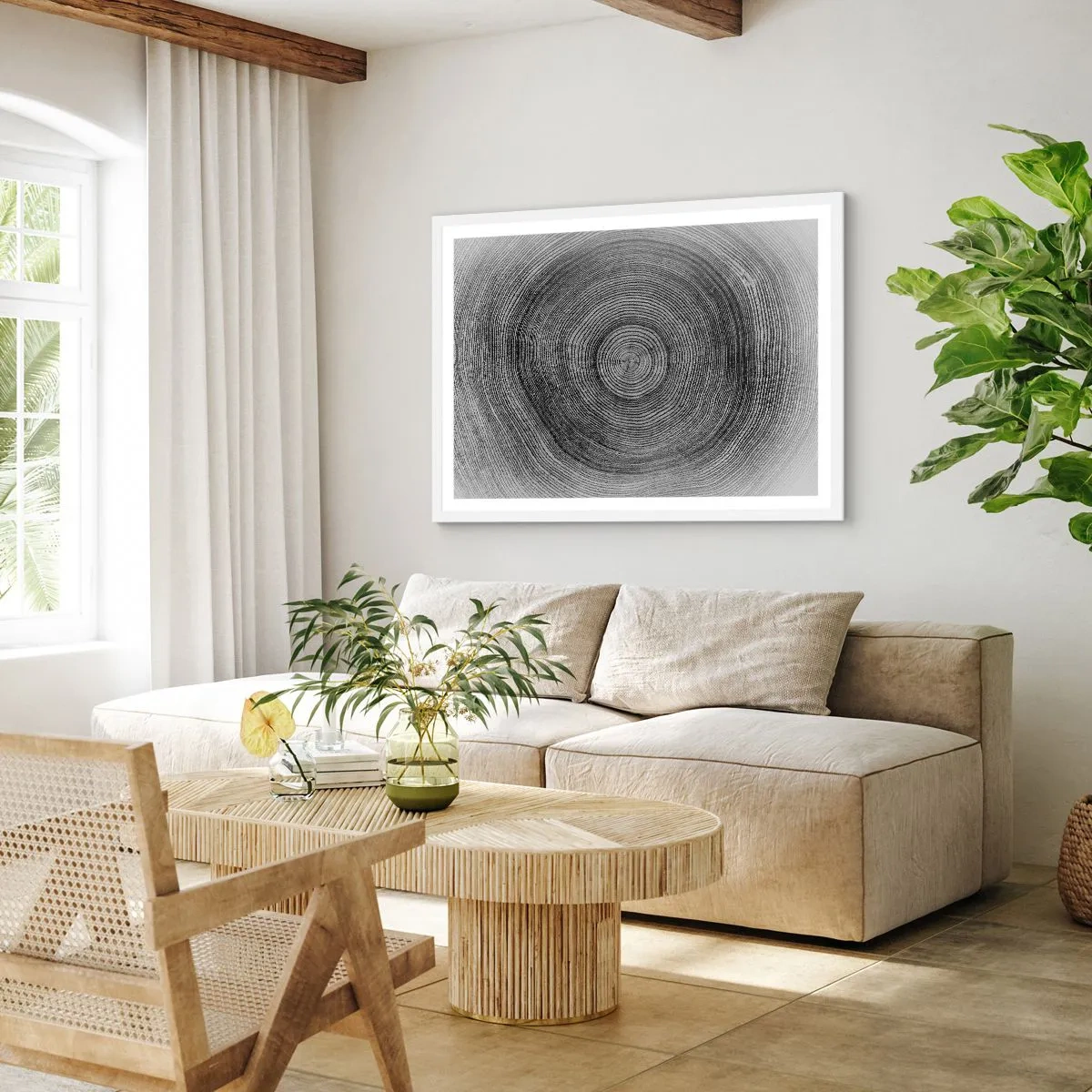 Plakat w białej ramie - Znak czasu - 50x40 cm