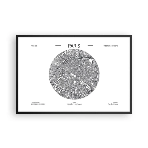Plakat w czarnej ramie - Anatomia Paryża - 91x61 cm