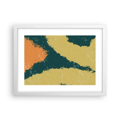 Plakat w białej ramie - Abstrakcja – powolnym ruchem - 40x30 cm