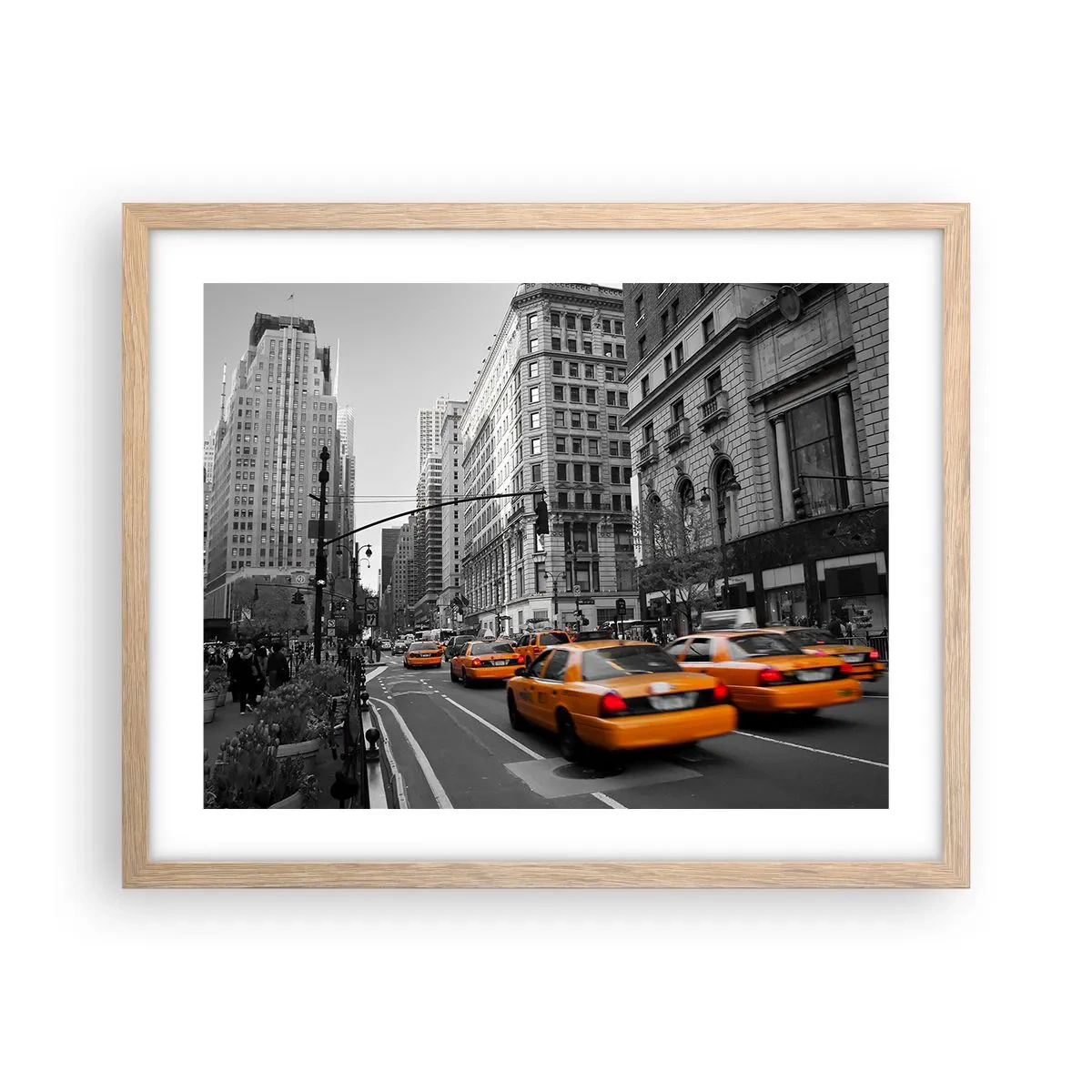 Plakat w ramie jasny dąb - Słońca wielkiego miasta - 50x40 cm