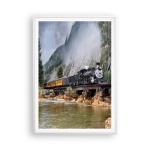 Plakat w białej ramie - A dokąd to? Dokąd? - 70x100 cm