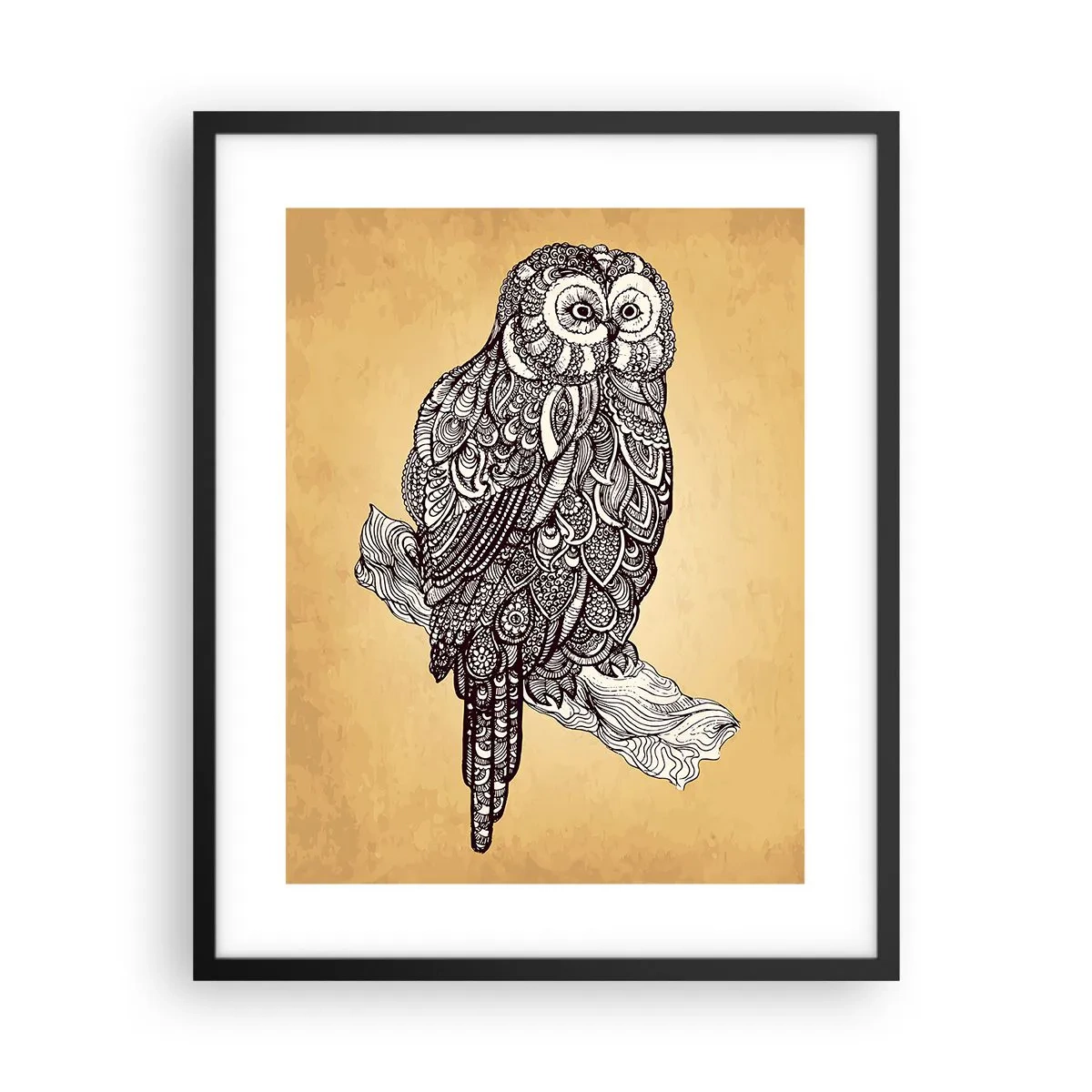 Plakat w czarnej ramie - Misterne ornamenty mądrości - 40x50 cm