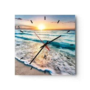 Zegar ścienny - Widok wart zachodu - 40x40 cm