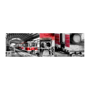 Fototapeta Próbka Premium Sand - Może to podróż życia? - Pociąg Pasażerski, Stacja Kolejowa, Peron - 100x30 cm