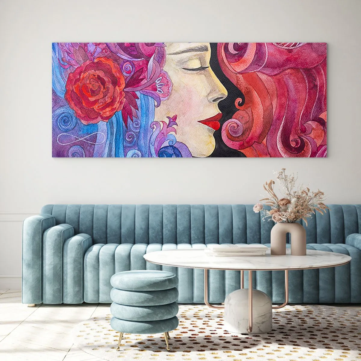 Obraz na szkle - Secesja wciąż żywa - 100x40 cm