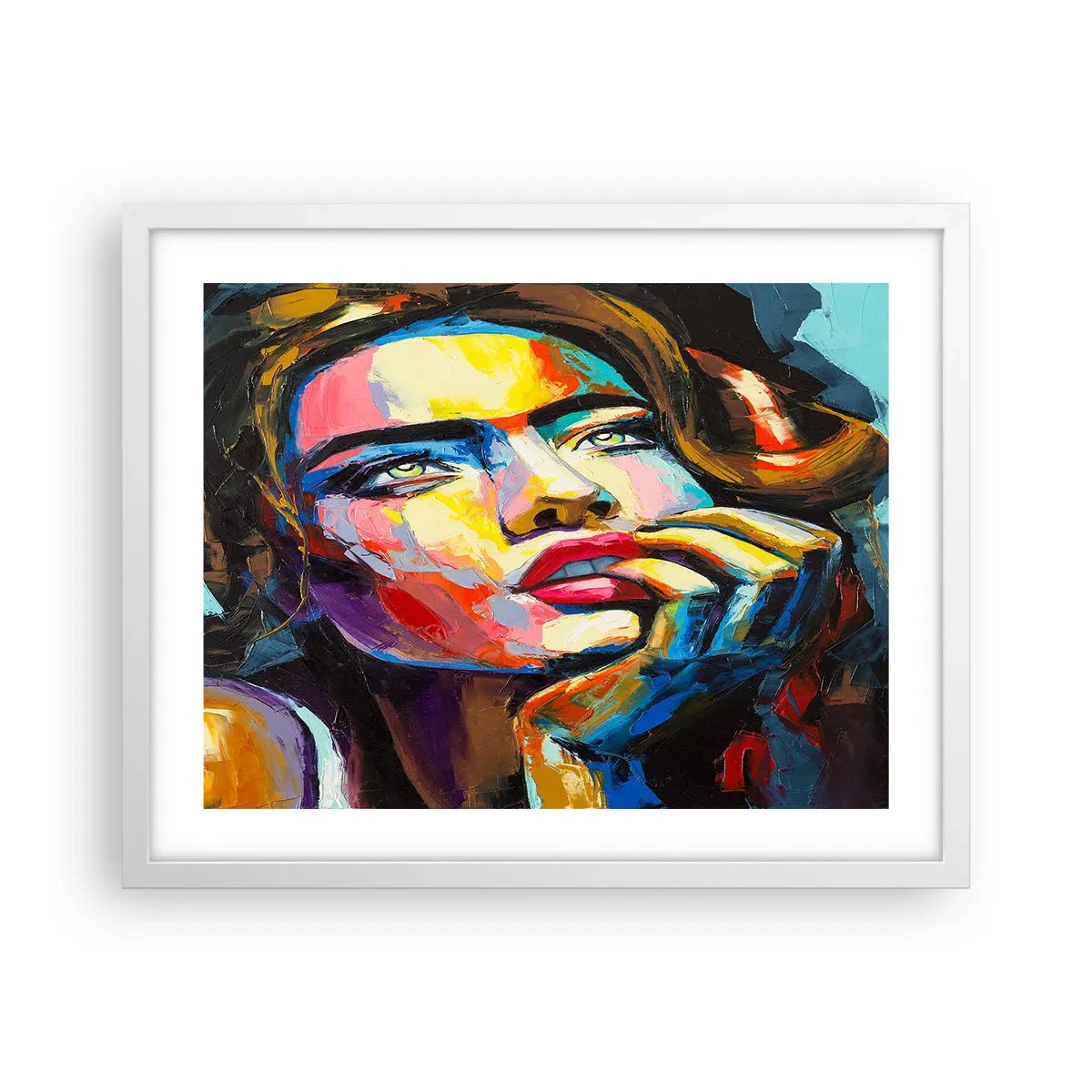 Plakat w białej ramie - Marzenia jak ptaki szybują po niebie - 50x40 cm