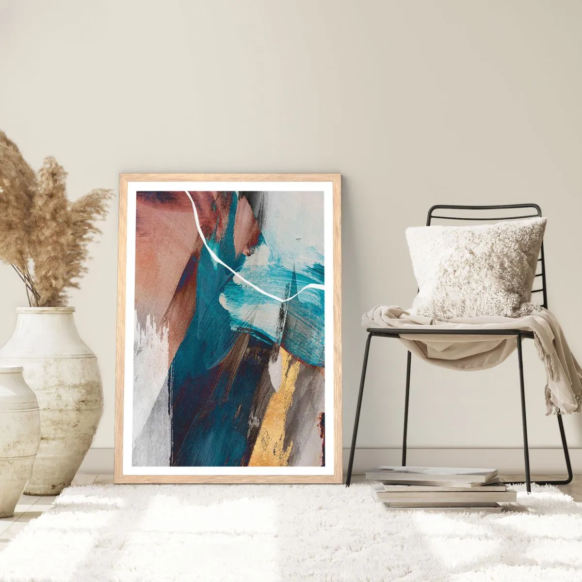 Plakat w ramie jasny dąb - Z rozmachem i energicznie - 50x70 cm