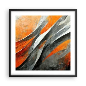 Plakat w czarnej ramie - Żar i chłód - 50x50 cm