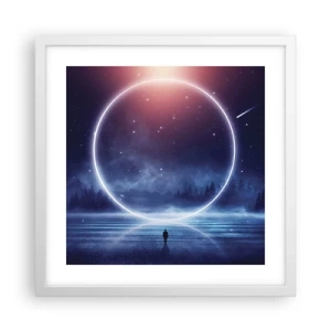 Plakat w białej ramie - Już tu są… - 40x40 cm