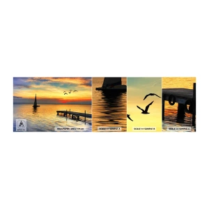 Fototapeta Próbka Samoprzylepna Deluxe Sticker - Wieczorne powroty - Krajobraz, Żaglówka, Zachód Słońca - 100x30 cm