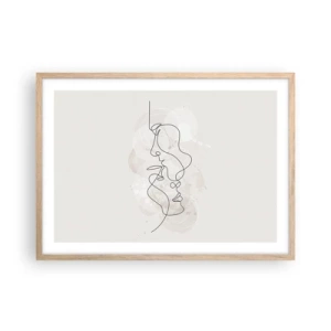 Plakat w ramie jasny dąb - Splątani w uścisku - 70x50 cm