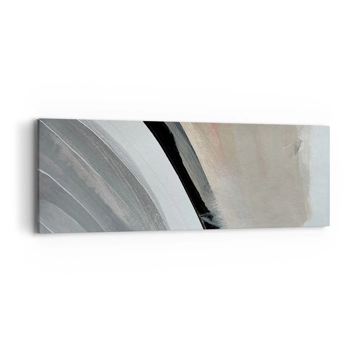 Obraz na płótnie - Kompozycja: łuk czerni i szarości - 90x30 cm