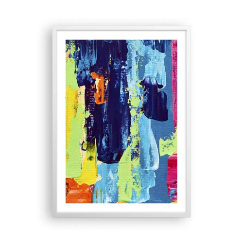 Plakat w białej ramie - Życie jest piękne! - 50x70 cm