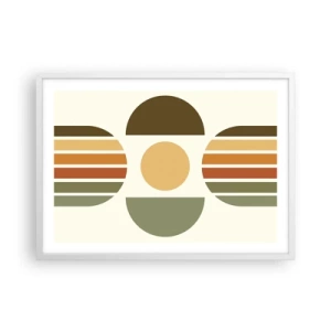 Plakat w białej ramie - W kolorach ziemi - 70x50 cm