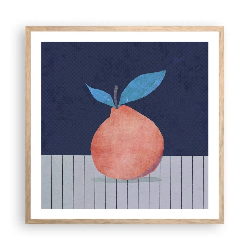 Plakat w ramie jasny dąb - Wypukłość i płaszczyzna - 60x60 cm