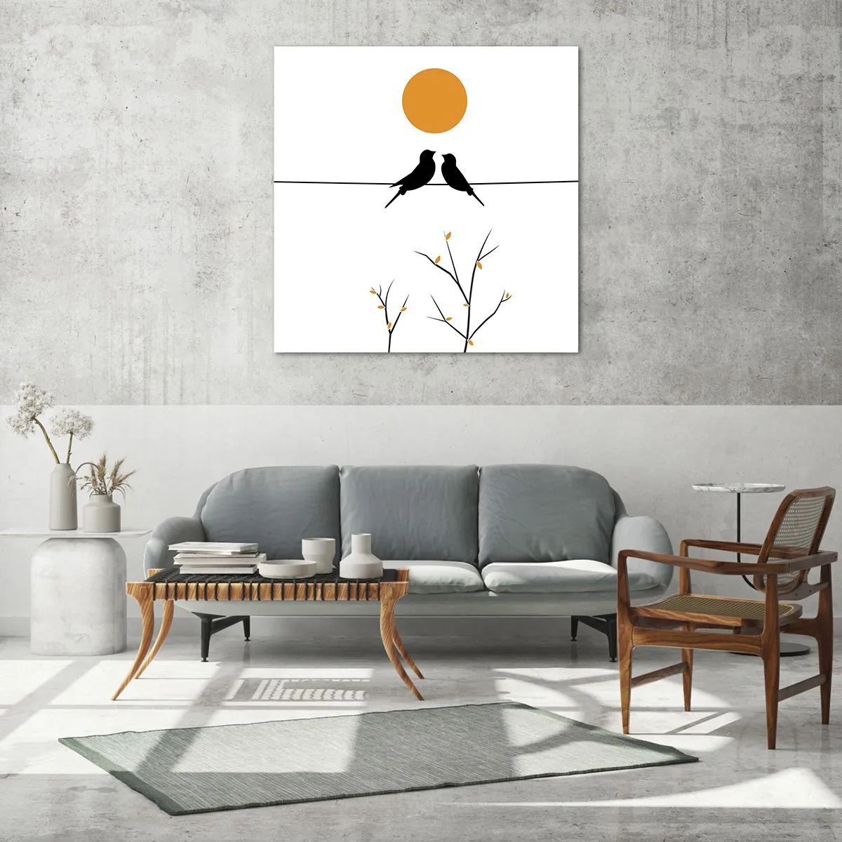 Obraz na szkle - Słowiczy wieczór - 70x70 cm