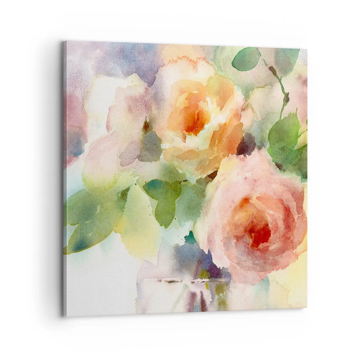 Obraz na płótnie - Delikatne jak akwarela - 60x60 cm