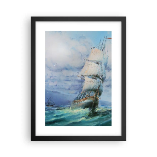 Plakat w czarnej ramie - Pomyślnych wiatrów - 30x40 cm