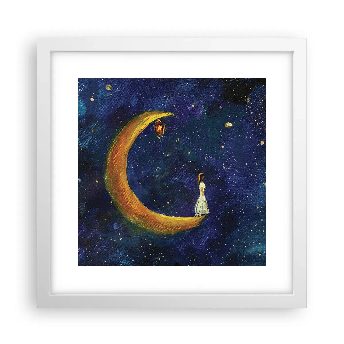 Plakat w białej ramie - Wołanie świata - 30x30 cm