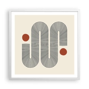 Plakat w białej ramie - Od początku do końca - 60x60 cm