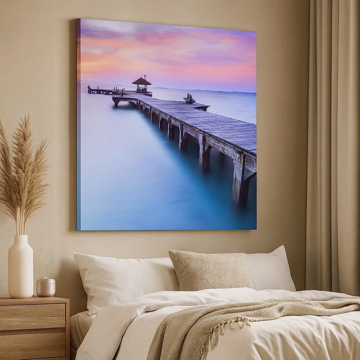 Obraz na płótnie - Morze spokoju aż po horyzont - 30x30 cm