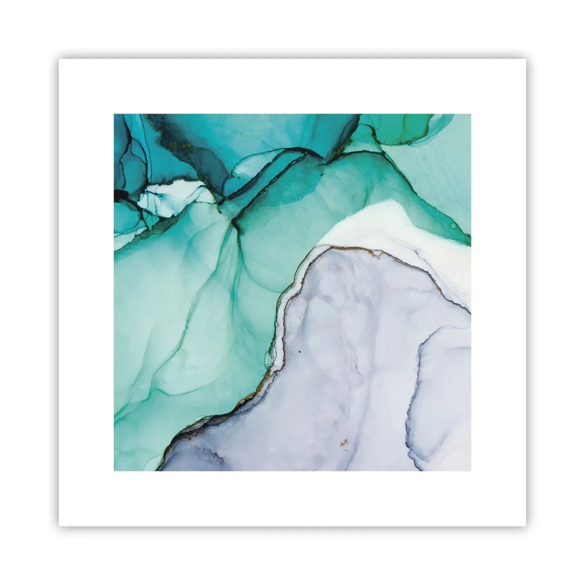 Plakat - Studium w turkusie - 30x30 cm