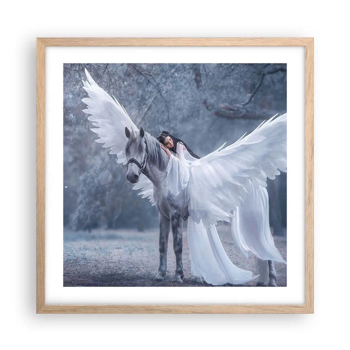 Plakat w ramie jasny dąb - Natchniona chwila - 50x50 cm