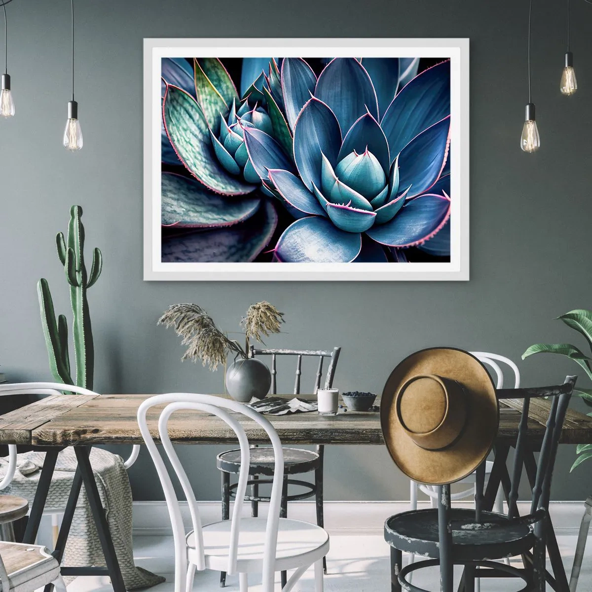 Plakat w białej ramie - Witalna siła - 100x70 cm