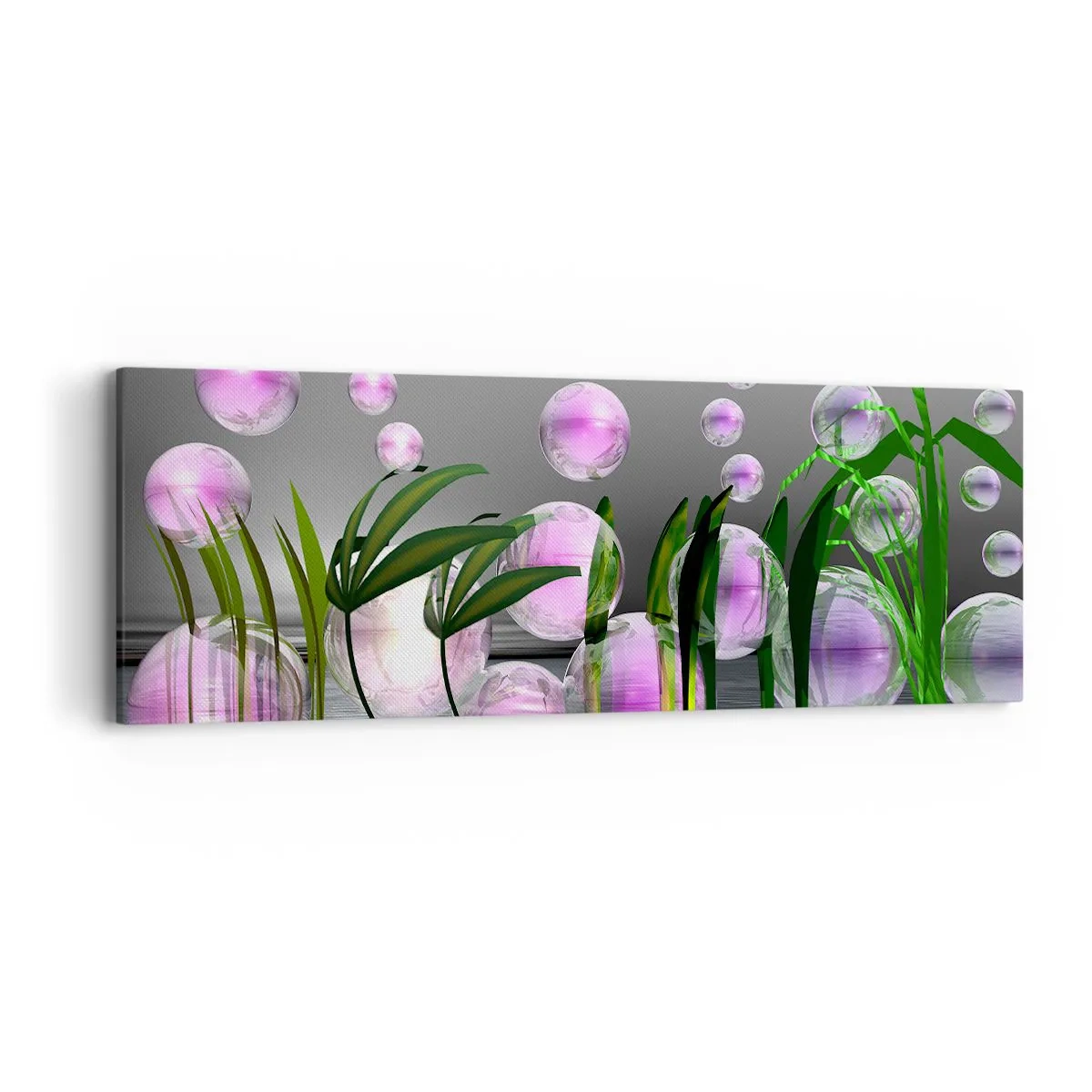 Obraz na płótnie - Refleksyjna kompozycja lekkości i życia - 90x30 cm