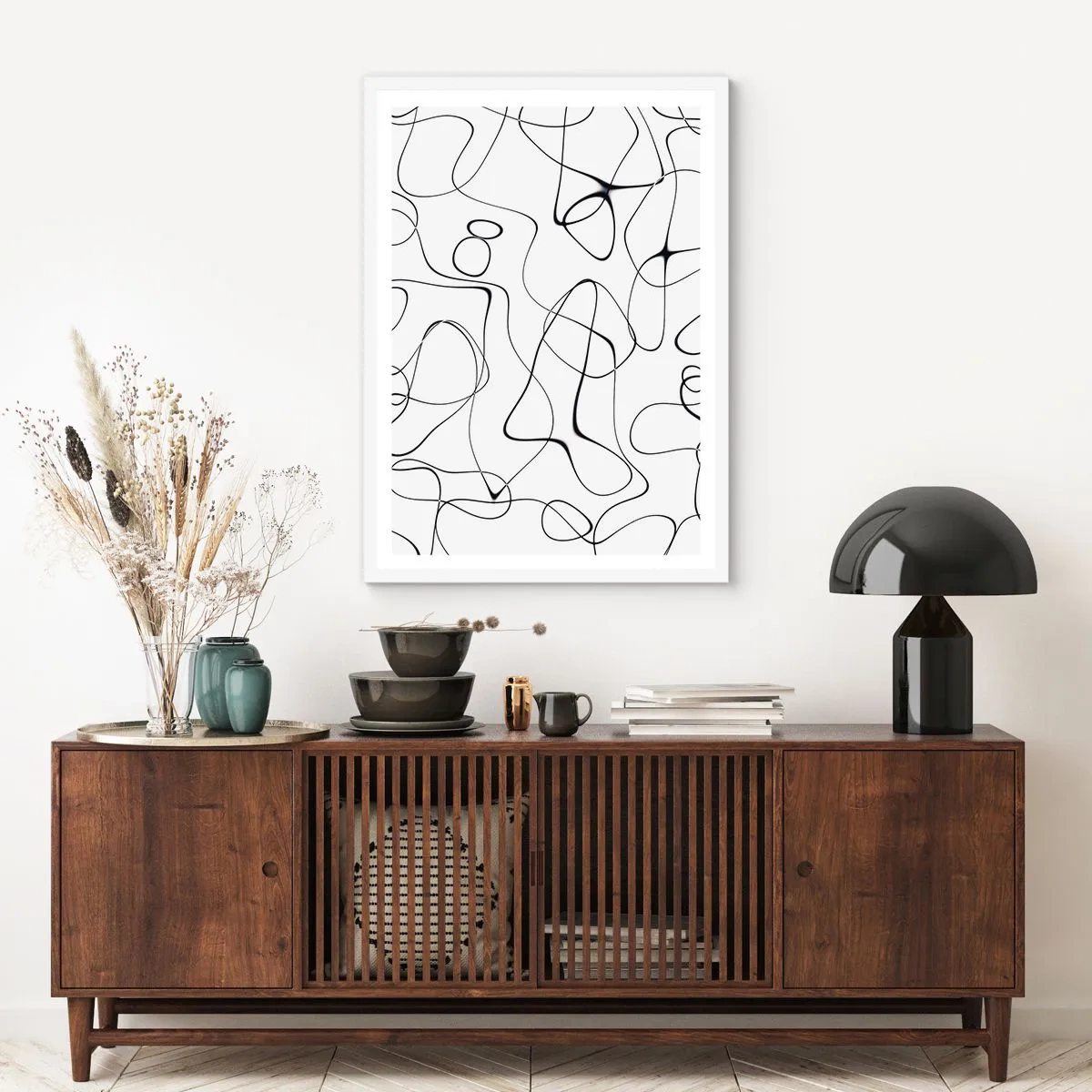 Plakat w białej ramie - Ścieżki życia, koleje losu - 50x70 cm