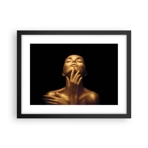 Plakat w czarnej ramie - Jak złoty jedwab - 40x30 cm