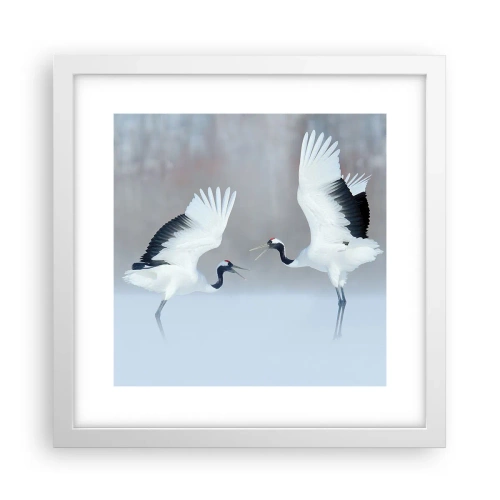 Plakat w białej ramie - Taniec we mgle - 30x30 cm