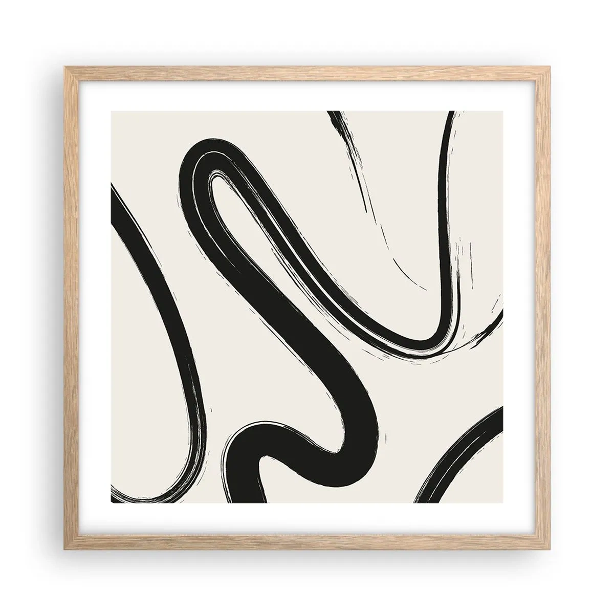 Plakat w ramie jasny dąb - Czarno-biała fanaberia - 50x50 cm