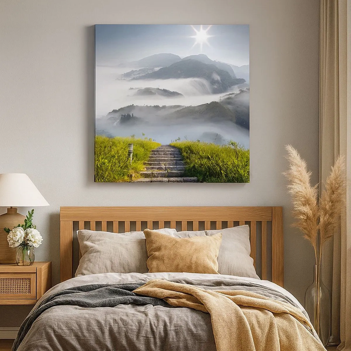 Obraz na płótnie - Wciąż w górę ku chmurom - 30x30 cm