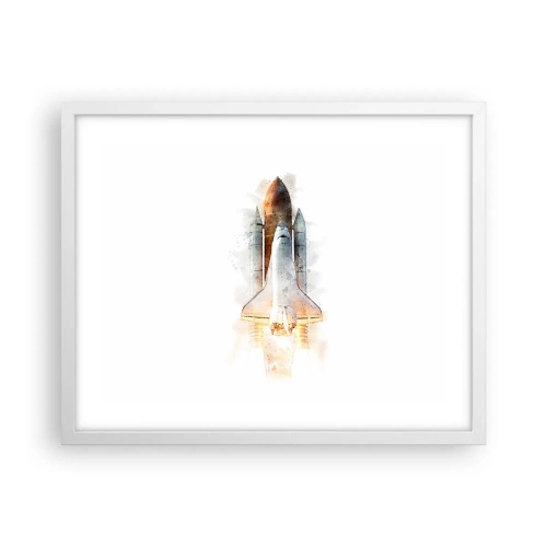 Plakat w białej ramie - Odkrywcy na start - 50x40 cm
