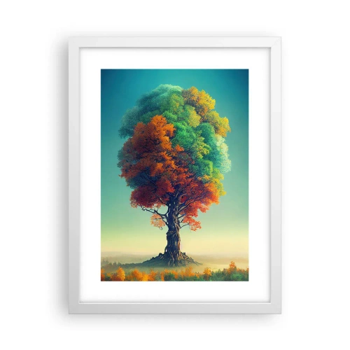 Plakat w białej ramie - Dąb – ojciec natury - 30x40 cm