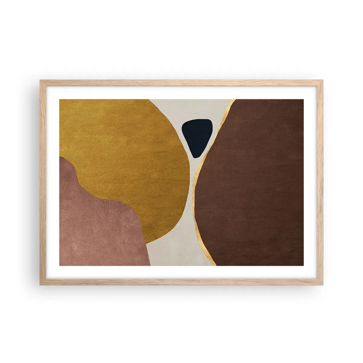 Plakat w ramie jasny dąb - Abstrakcja – miejsce w przestrzeni - 70x50 cm