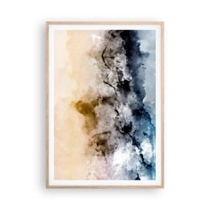 Plakat w ramie jasny dąb - Zatopione w tumanie mgły - 70x100 cm