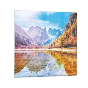 Obraz na szkle - A w górach już jesień - 70x70 cm
