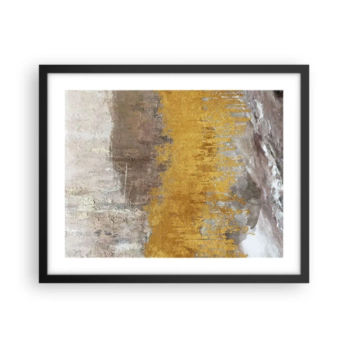 Plakat w czarnej ramie - Złocisty podmuch - 50x40 cm