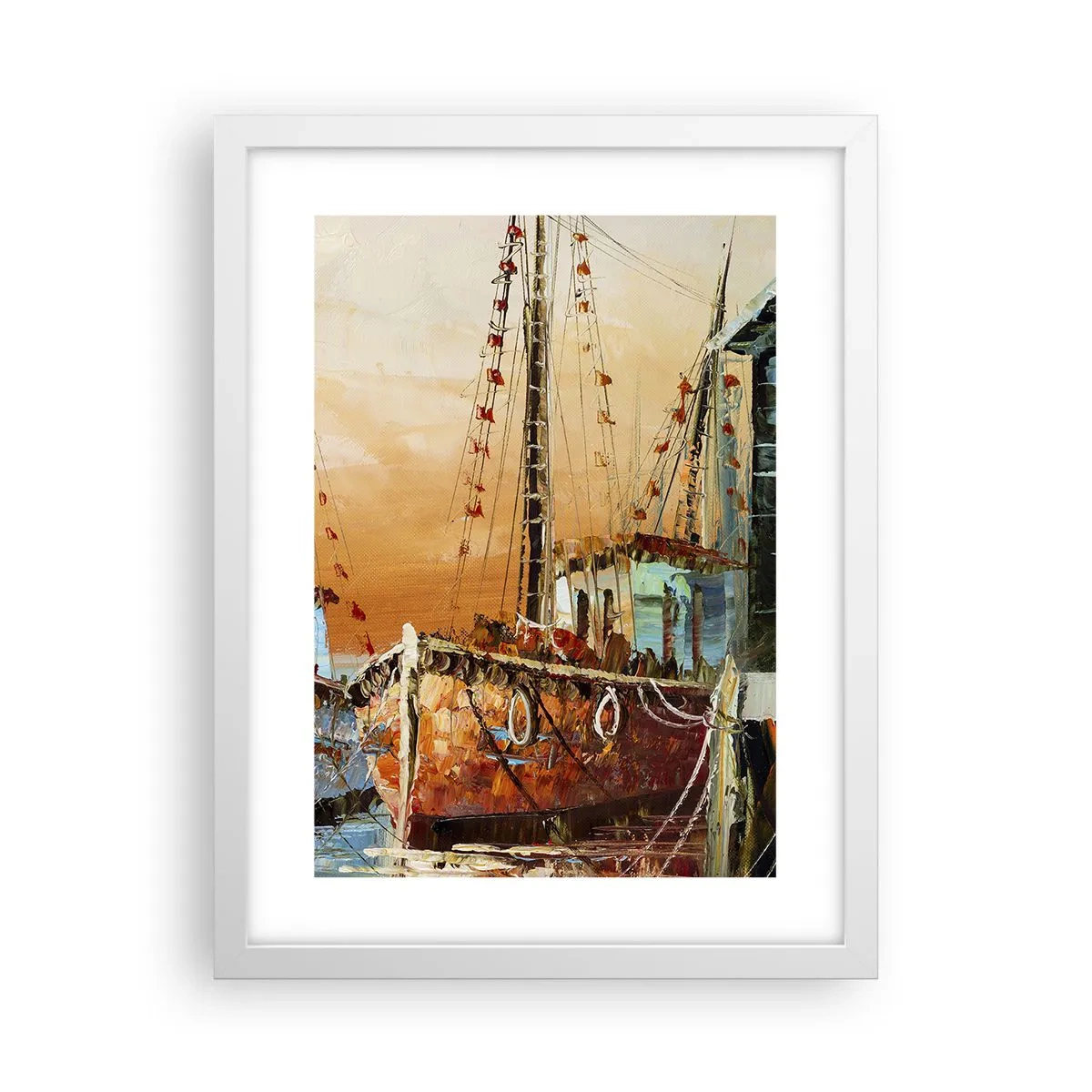 Plakat w białej ramie - Spokojny powrót - 30x40 cm