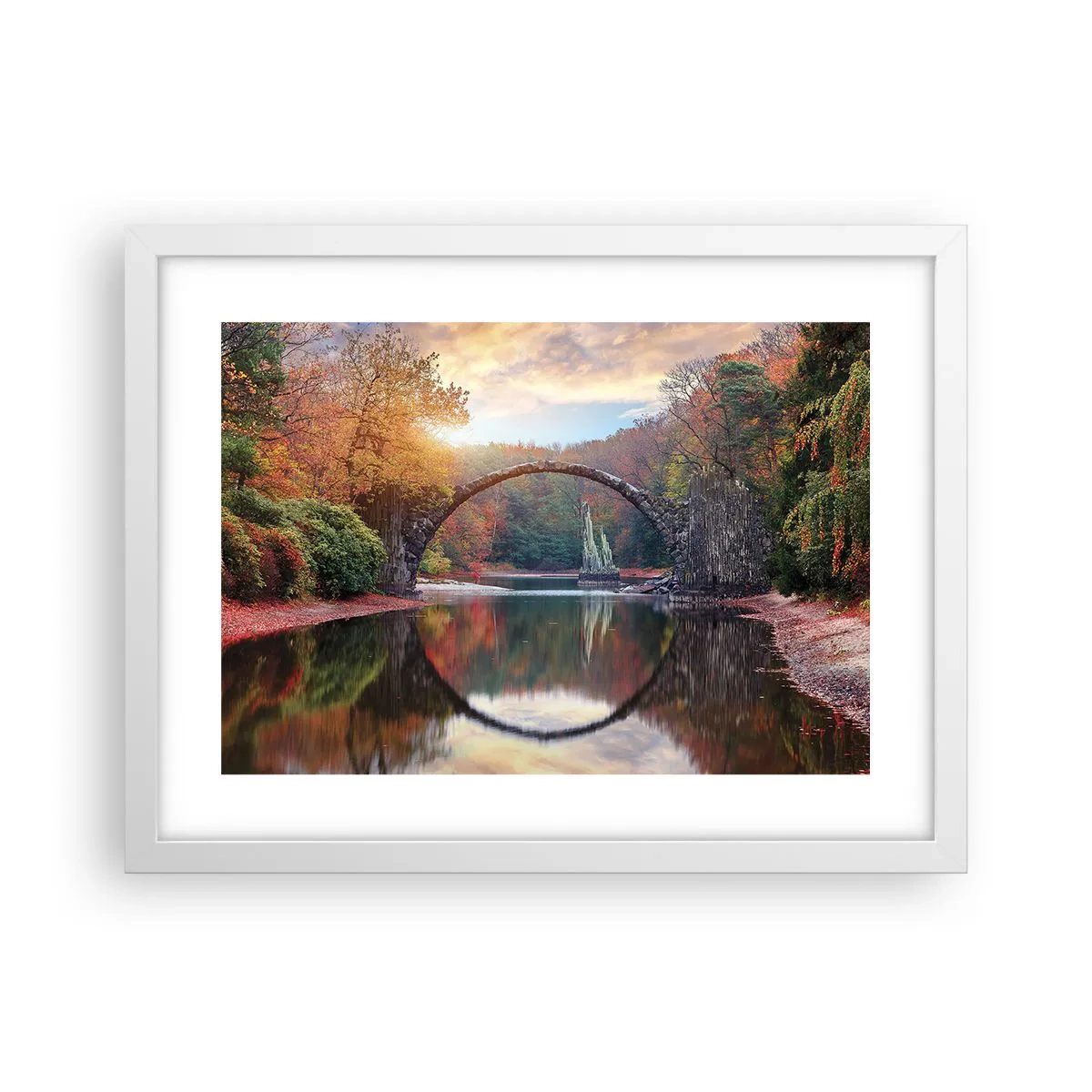 Plakat w białej ramie - Po drugiej stronie lustra - 40x30 cm